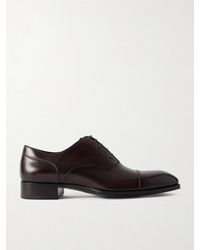 Tom Ford - Elkan Burnished-Leather Oxford Shoes - Lyst