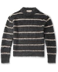 Marni - Striped Mohair-Blend Sweater - Lyst