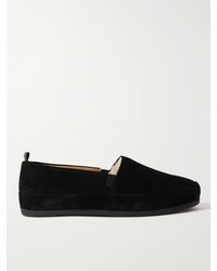 Mulo - Shearling-lined Suede Slippers - Lyst