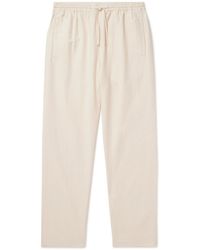 Kardo - Roy Straight-Leg Cotton-Khadi Drawstring Trousers - Lyst