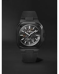 Bell & Ross - Br 05 Skeleton Automatic 41Mm Ceramic And Rubber Watch, Ref. No. Br05A-Bl-Sk-Ce/Srb - Lyst