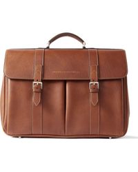Brunello Cucinelli - Full-grain Leather Briefcase - Lyst