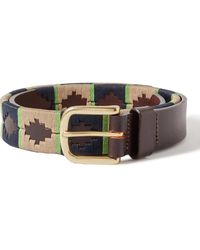 Sid Mashburn - Polo 2.8cm Embroidered Leather Belt - Lyst