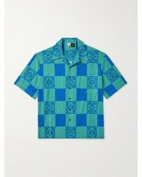 Loewe - Paula's Ibiza Camp-collar Cotton-blend Terry-jacquard Shirt - Lyst