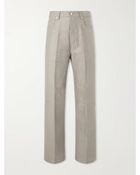 Rick Owens - Geth Straight-Leg Ramie And Cotton-Blend Gabardine Trousers - Lyst