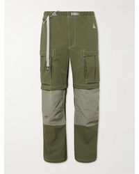 Nike Acg Straight-leg Convertible Belted Stretch-canvas Cargo Trousers - Green