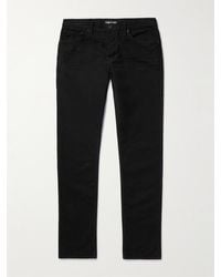 Tom Ford - Slim-fit Garment-dyed Stretch-cotton Moleskin Trousers - Lyst