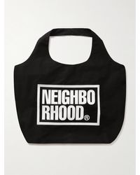Neighborhood - Id Large Logo-print Cotton-twill Tote Bag - Lyst