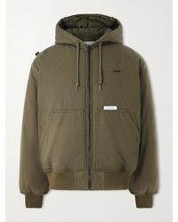 WTAPS - Padded Cotton-canvas Zip-up Hooded Jacket - Lyst