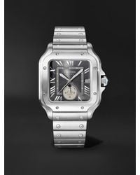 Cartier - Santos De Automatic Gmt 40.2Mm Interchangeable Stainless Steel And Alligator Watch, Ref. No. Wssa0076 - Lyst