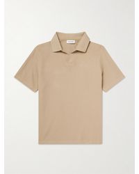 FRAME - Cotton-Piqué Polo Shirt - Lyst