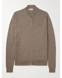 John Smedley - 16.Singular Merino Wool Zip-Up Cardigan - Lyst