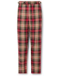 Bode - Truro Straight-Leg Checked Woven Trousers - Lyst