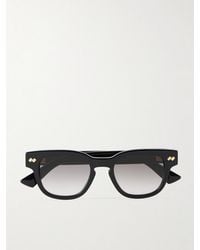 Bottega Veneta - Intrecciato Panthos Square-Frame Recycled-Acetate Sunglasses - Lyst