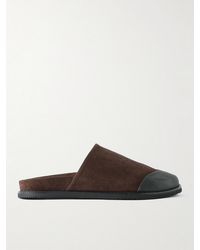 MR P. - Rubber-Trimmed Suede Slides - Lyst