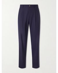 De Bonne Facture - Straight-Leg Pleated Super 130S Wool Suit Trousers - Lyst
