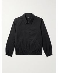 A.P.C. - Gilbert Logo-embroidered Cotton-twill Blouson Jacket - Lyst