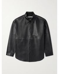 Acne Studios - Laraw Oversized Leather Shirt Jacket - Lyst