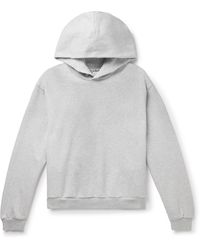 Acne Studios - Franziska Garment-dyed Distressed Logo-print Cotton-blend Jersey Hoodie - Lyst