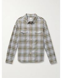 Visvim - Pioneer Checked Wool And Linen-blend Flannel Shirt - Lyst
