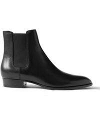 Saint Laurent - Wyatt Leather Chelsea Boots - Lyst