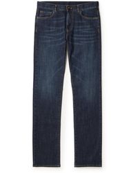 Canali - Slim-fit Straight-leg Stretch-denim Jeans - Lyst