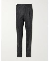 Kingsman - Tapered Pinstriped Wool Suit Trousers - Lyst