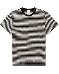 Nudie Jeans - Roy Slub Striped Cotton-jersey T-shirt - Lyst
