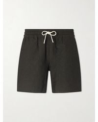 Portuguese Flannel - Atlantico Straight-Leg Cotton-Seersucker Drawstring Shorts - Lyst