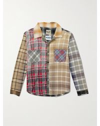 GALLERY DEPT. - Marley Retouche kariertes Patchwork-Hemd aus einer Baumwollmischung in Distressed-Optik - Lyst