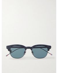 Thom Browne - D-Frame Tortoiseshell Acetate And-Plated Titanium Sunglasses - Lyst