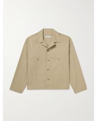 LE17SEPTEMBRE - Camp-collar Cotton-blend Twill Overshirt - Lyst