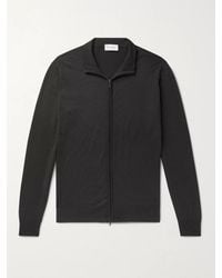 John Smedley - Claygate Merino Wool Zip-Up Cardigan - Lyst
