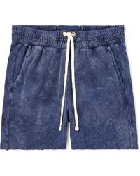 Les Tien - Yacht Straight-leg Garment-dyed Cotton-jersey Drawstring Shorts - Lyst