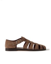 Loro Piana - Maxime Walk Suede Sandals - Lyst