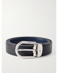 Montblanc - 3Cm Horseshoe Reversible Leather Belt - Lyst