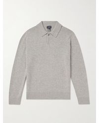 Club Monaco - Wool And Cashmere-blend Polo Sweater - Lyst