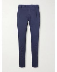 Eleventy - Slim-fit Cotton-blend Twill Chinos - Lyst
