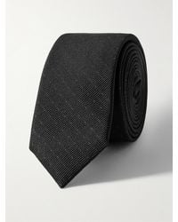 Saint Laurent - 5cm Polka-dot Wool And Silk-blend Jacquard Tie - Lyst