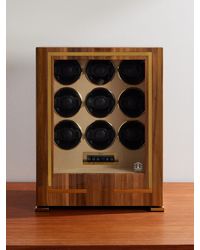 Rapport - Paramount Walnut And Glass Nine-Piece Watch Winder - Lyst
