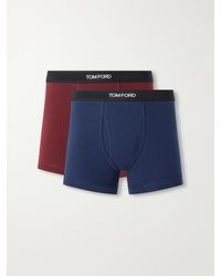 Tom Ford - Two Pack Logo-Jacquard Waistband Cotton-Stretch Jersey Boxer Briefs - Lyst