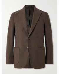 De Petrillo - Posillipo schmal geschnittenes unstrukturiertes Sakko aus Baumwolle - Lyst