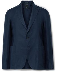 Zegna - Slim-fit Oasi Lino Twill Suit Jacket - Lyst