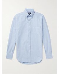 Drake's - Button-Down Collar Cotton Oxford Shirt - Lyst