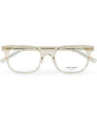 Saint Laurent - Round-Frame Acetate Optical Glasses - Lyst