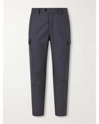 Brunello Cucinelli - Tapered Virgin Wool-Twill Cargo Trousers - Lyst