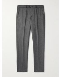 Loro Piana - Carlo Straight-Leg Wool And Cashmere-Blend Flannel Trousers - Lyst