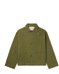 STORY mfg. - Embroidered Organic Cotton-canvas Overshirt - Lyst