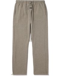 Fear Of God - Tapered Logo-Appliquéd Cotton-Blend Jersey Sweatpants - Lyst