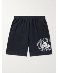 One Of These Days - Valley Riders Straight-leg Logo-print Cotton-jersey Shorts - Lyst